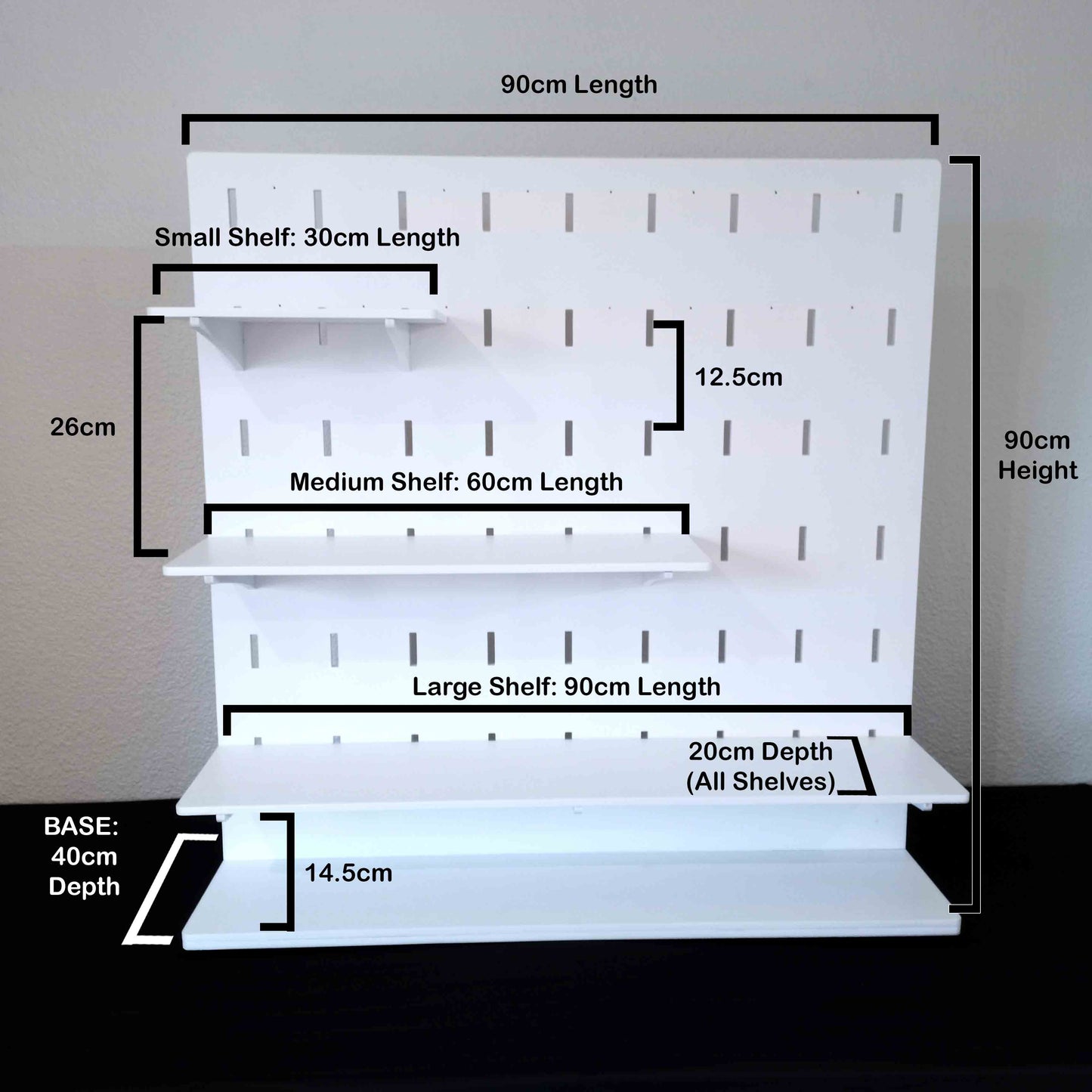 Adjustable Shelf Display Unit for Table