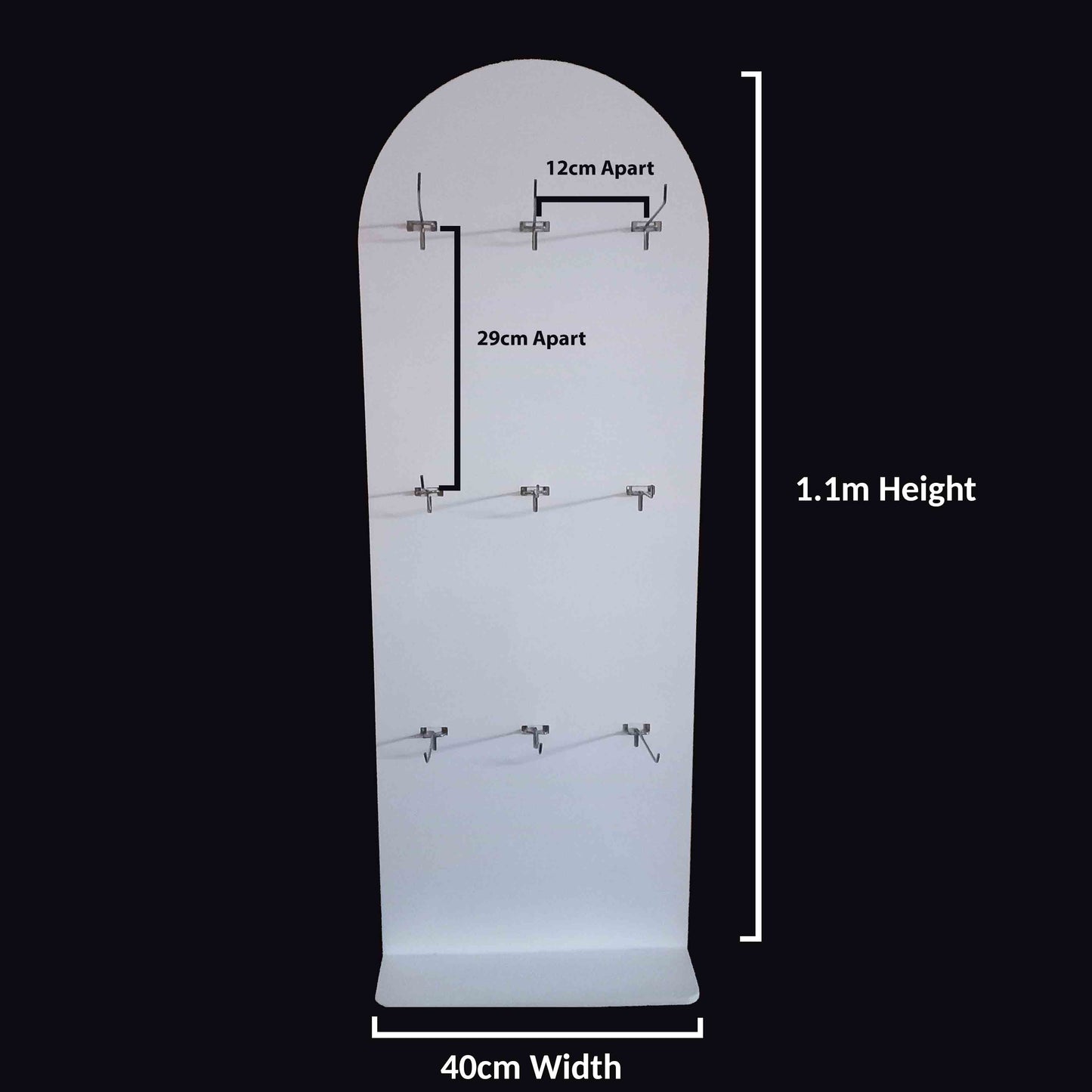 Arch Hook Display 1.1m x 40cm