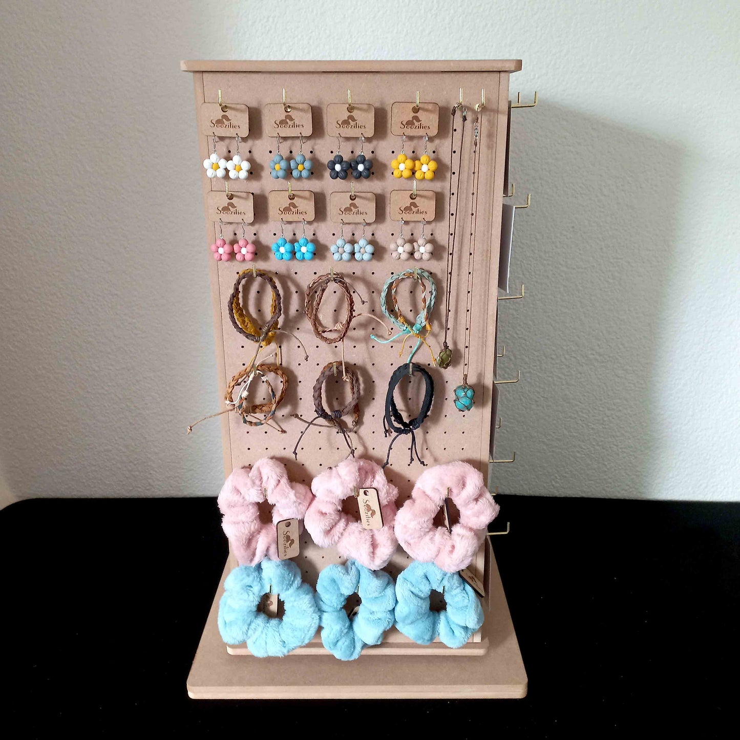 Rotating Pegboard Display Stand 70cm