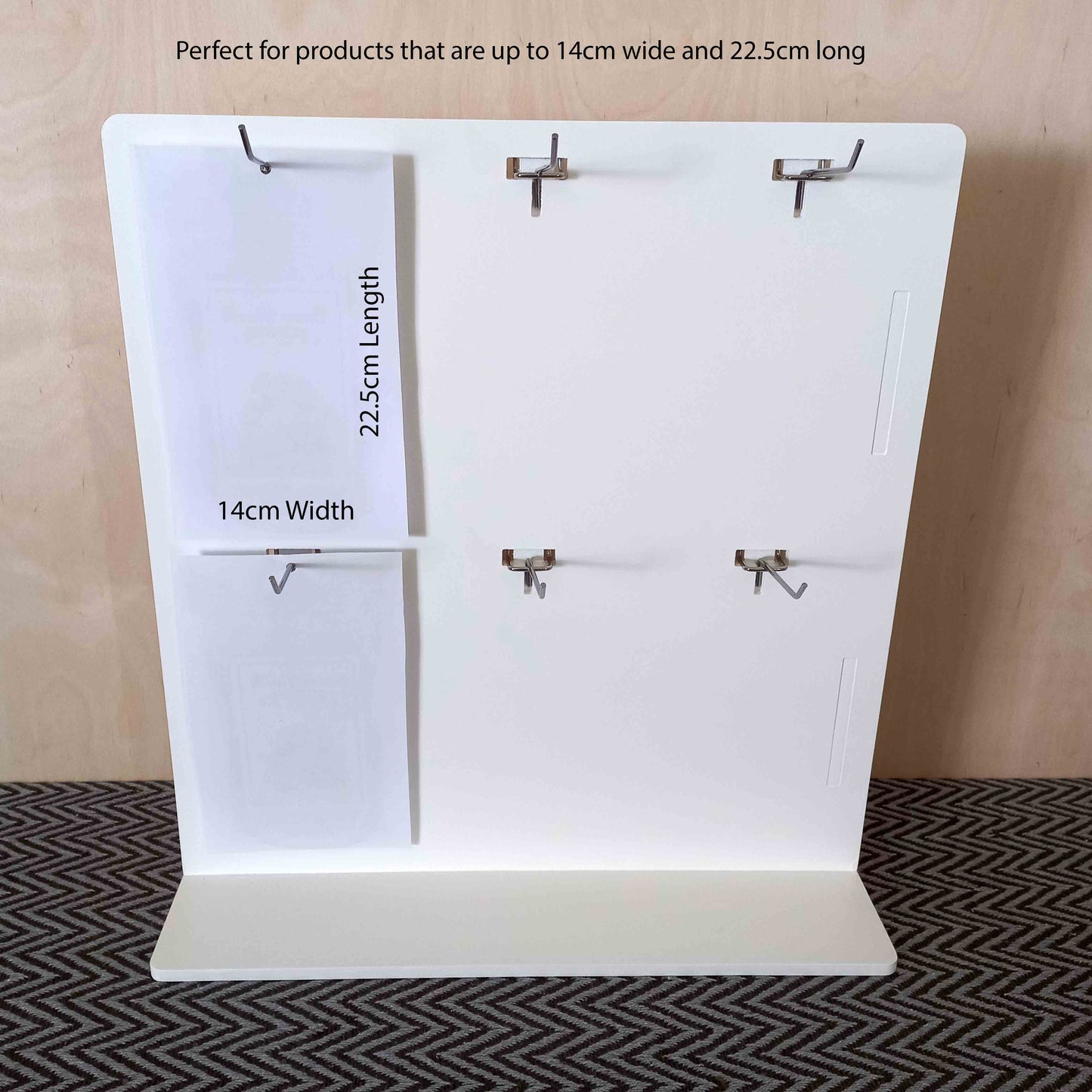 Display Stand 48cm x 51cm - 6 x Long Hooks