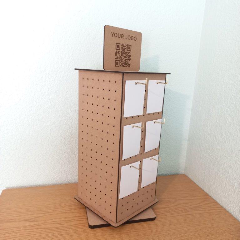 Mini Rotating Pegboard Display Stand