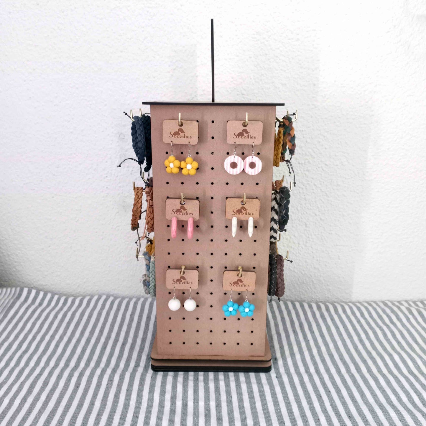 Mini Rotating Pegboard Display Stand