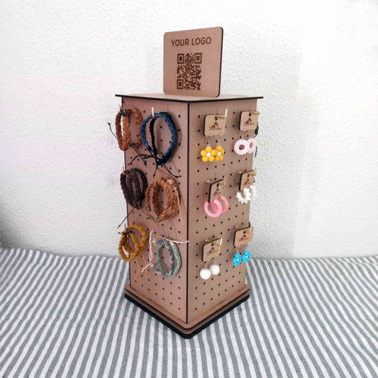 Mini Rotating Pegboard Display Stand
