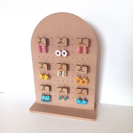 Arch Pegboard with brass hooks