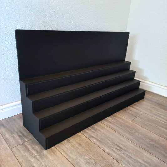 4 Tier Shelf with header 110cm x 60cm x 29cm