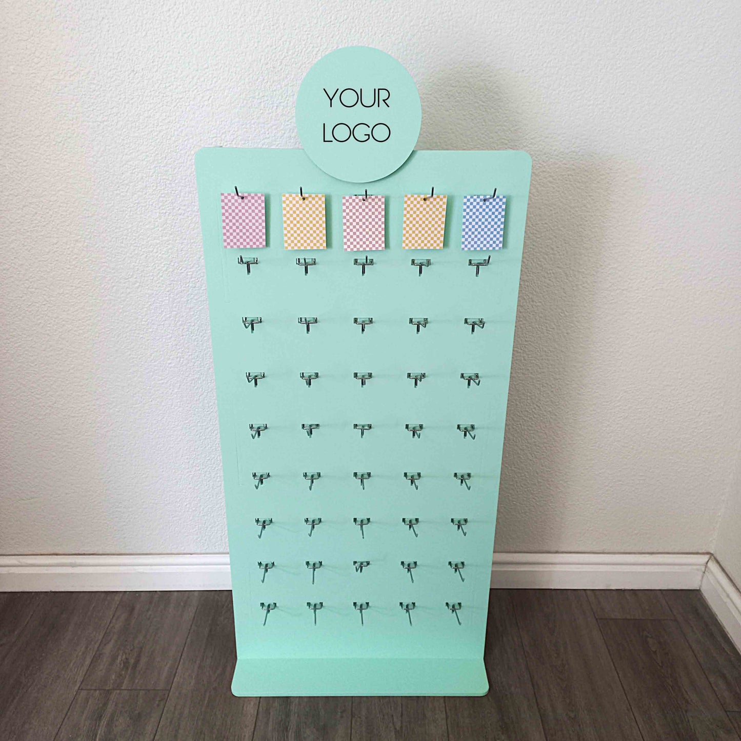 Vertical Pegboard with Long Hooks 110 x 55cm