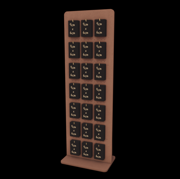 Skinny Table Pegboard 90x30cm + 21 hooks