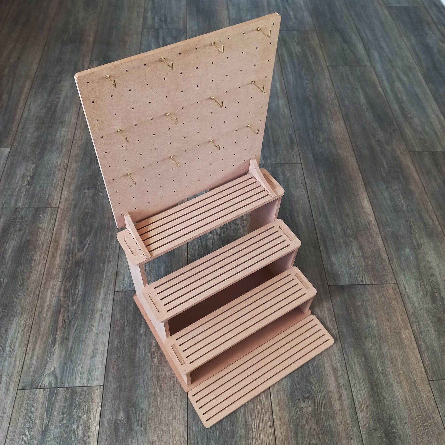 3 or 4 Tier Display Stand with Attachments