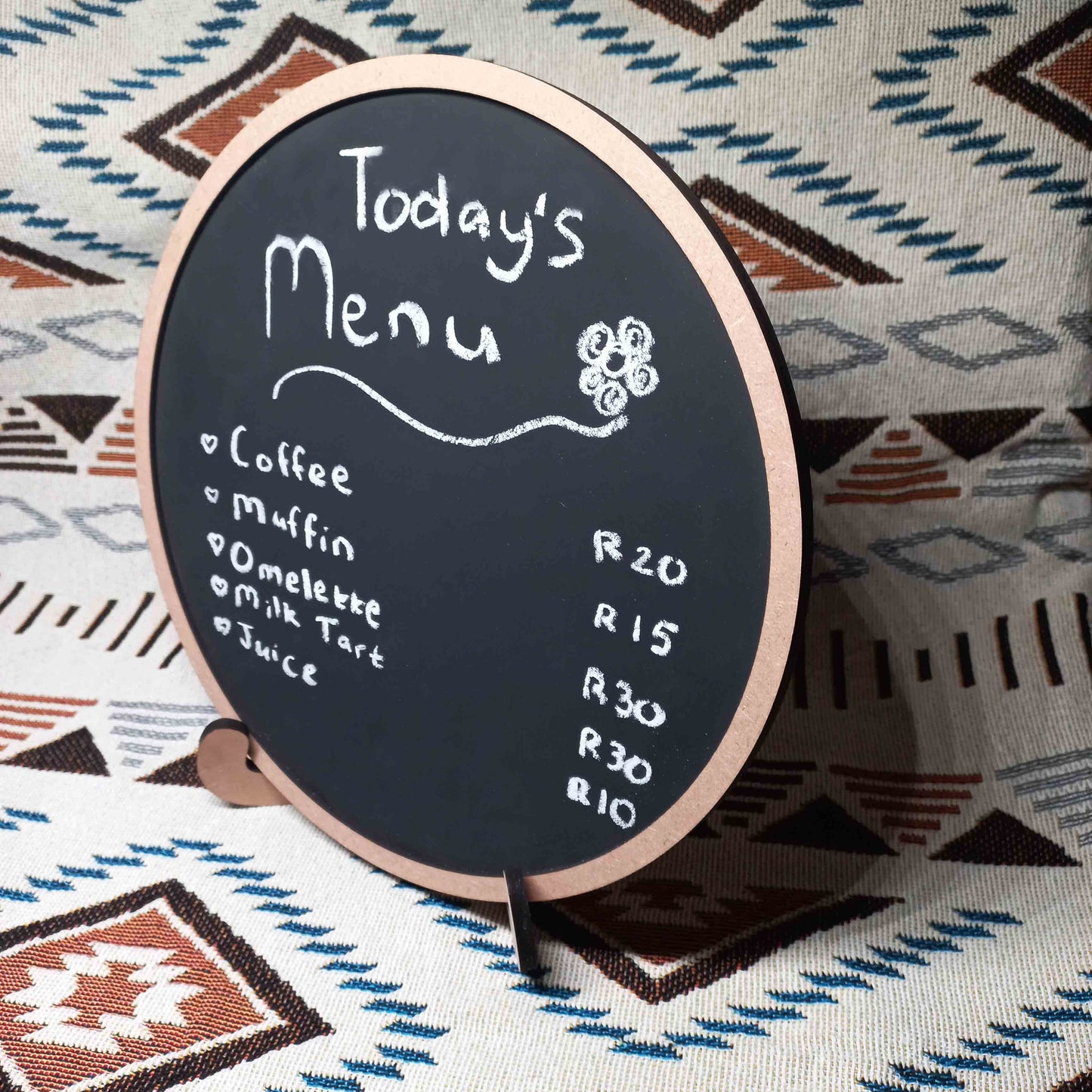 Wooden Circle Chalk Signs each