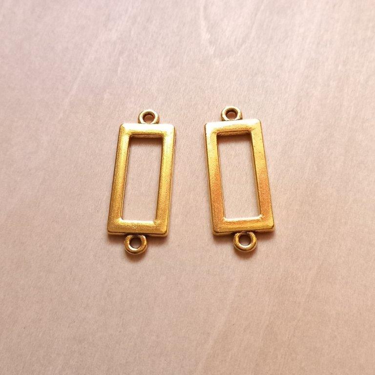 Golden Rectangle Connector 30x11.5x2mm per pair