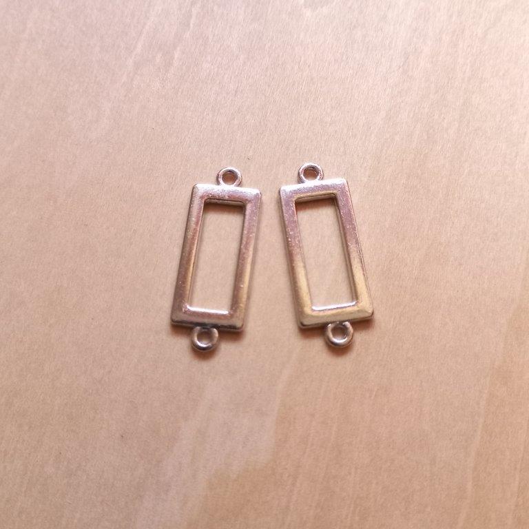 Platinum Rectangle Connector 30x11.5x2mm per pair