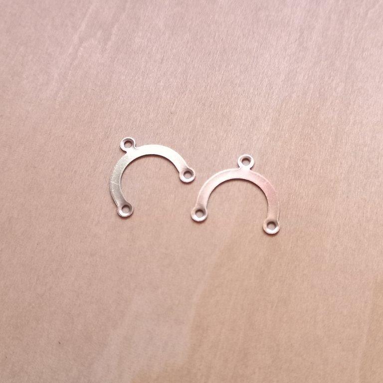 Stainless Steel Chandelier Links 14.5x16x0.5mm per pair