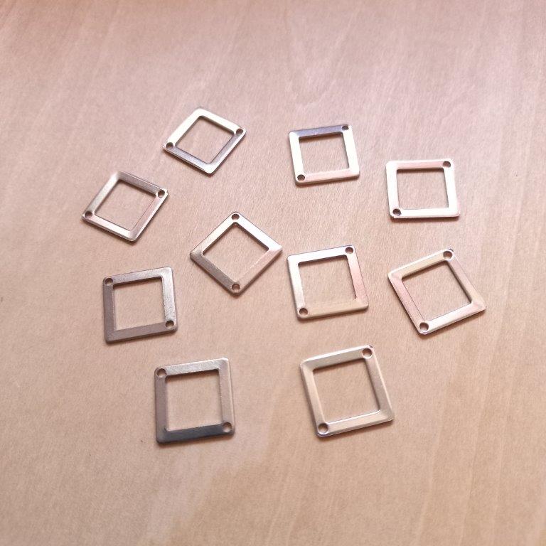 Stainless Steel Rhombus Connector 18x18x0.8mm each