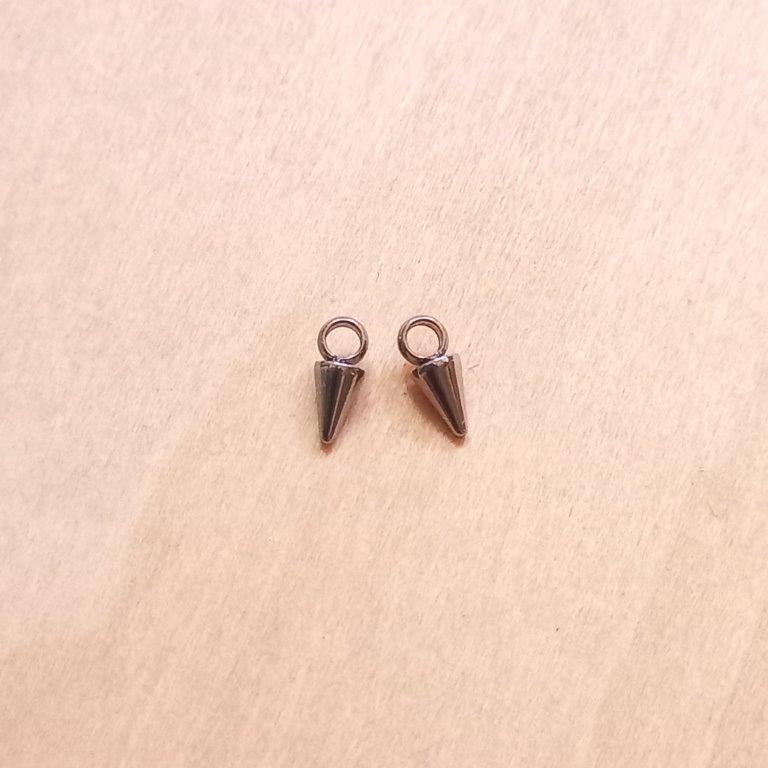 Stainless Steel Spike/Cone Pendants 7.5x3mm per pair
