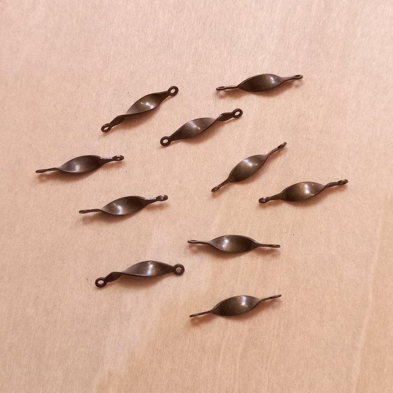 Antique Bronze Twist Connector 15.5x3x2.5mm each
