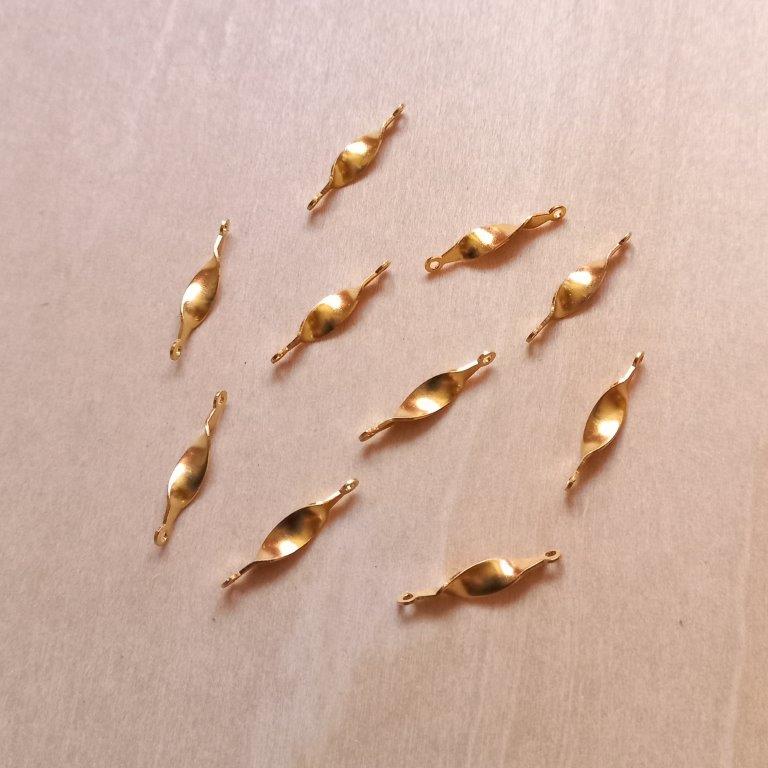 Golden Twist Connector 15.5x3x2.5mm each