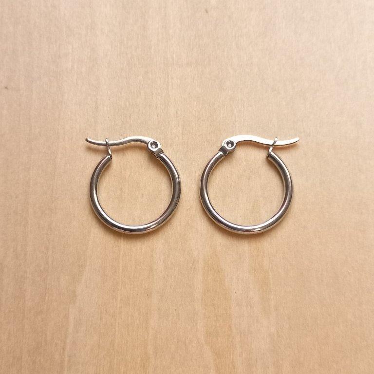 Stainless Steel Hoop Earrings 20x2mm