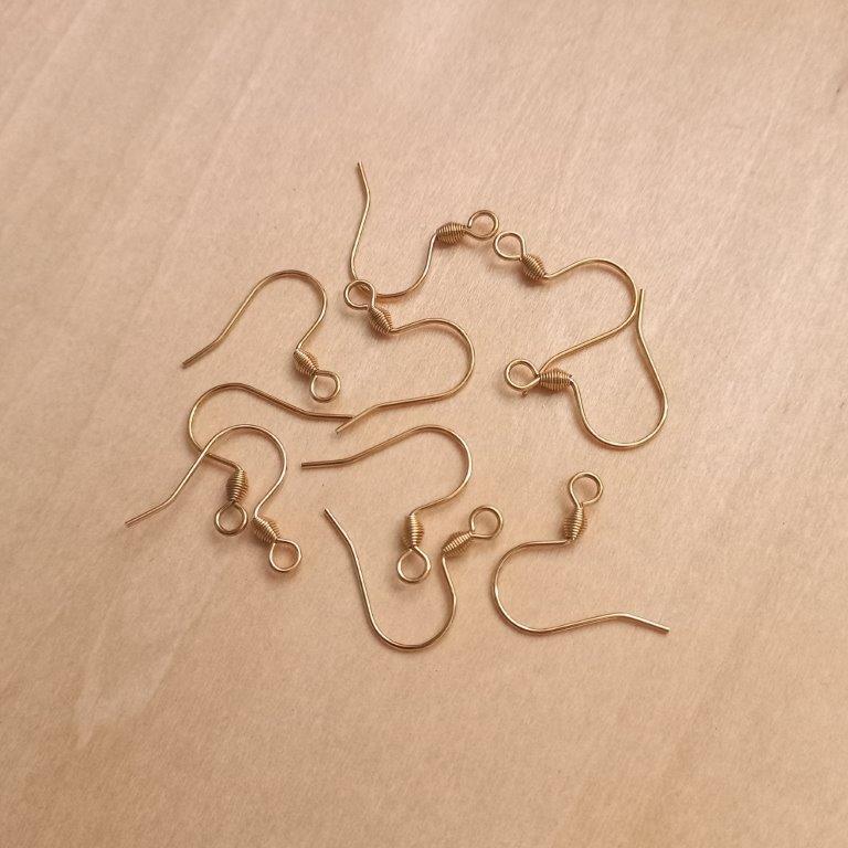 18K Gold Plated Earring Hooks 18x16x0.8mm per pair