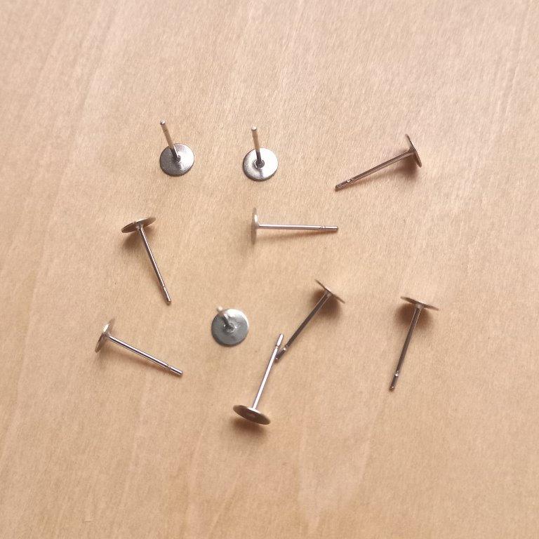Stainless Steel Studs 12x5mm per 10 pc