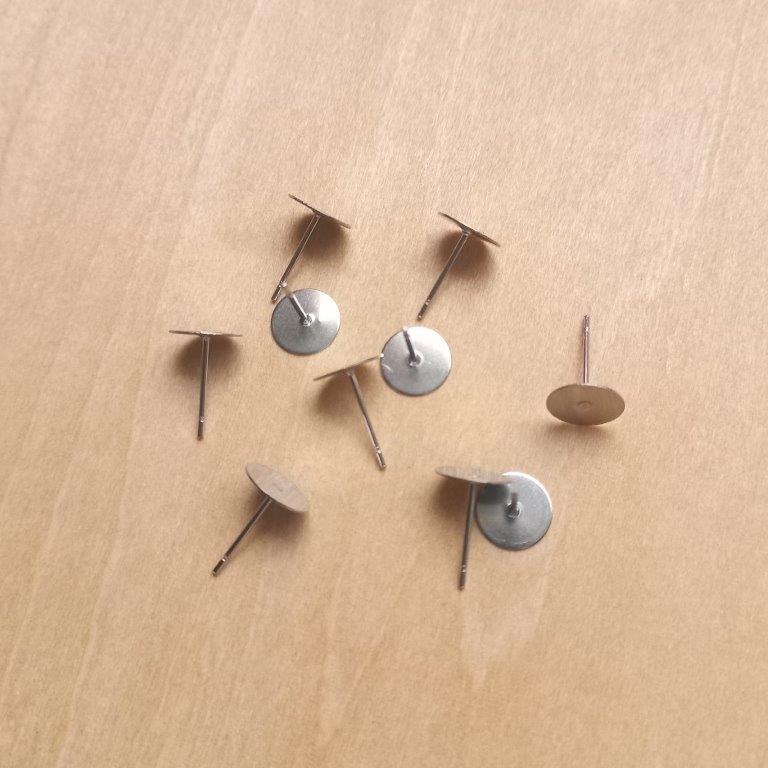 Stainless Steel Studs 12x8mm per 10 pc