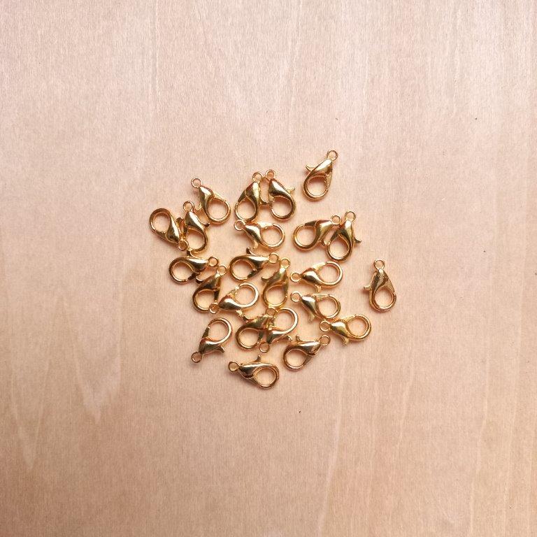 Golden Lobster Claw Clasps 10x6mm 10pc