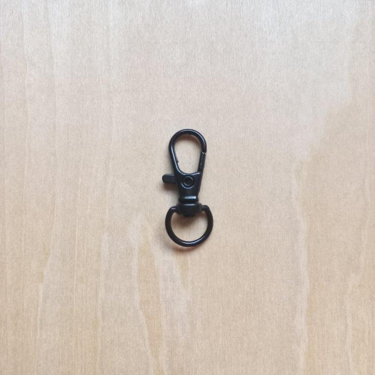 Black Swivel Lobster Claw Clasps 32mm each