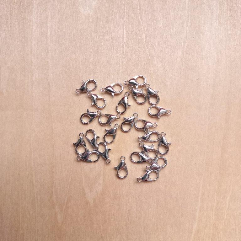 Platinum Lobster Claw Clasps 10x6mm 10pc