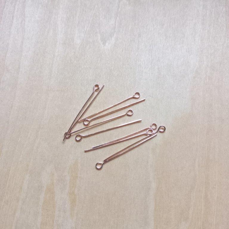 Rose Gold Eye Pins 30.5x2.5x1.5mm per 10pc