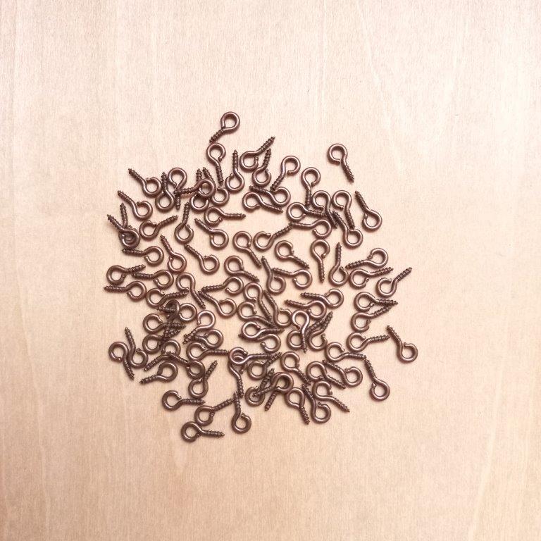 Red Copper Eye Pin Peg Bails 8x4x1mm per 100pc