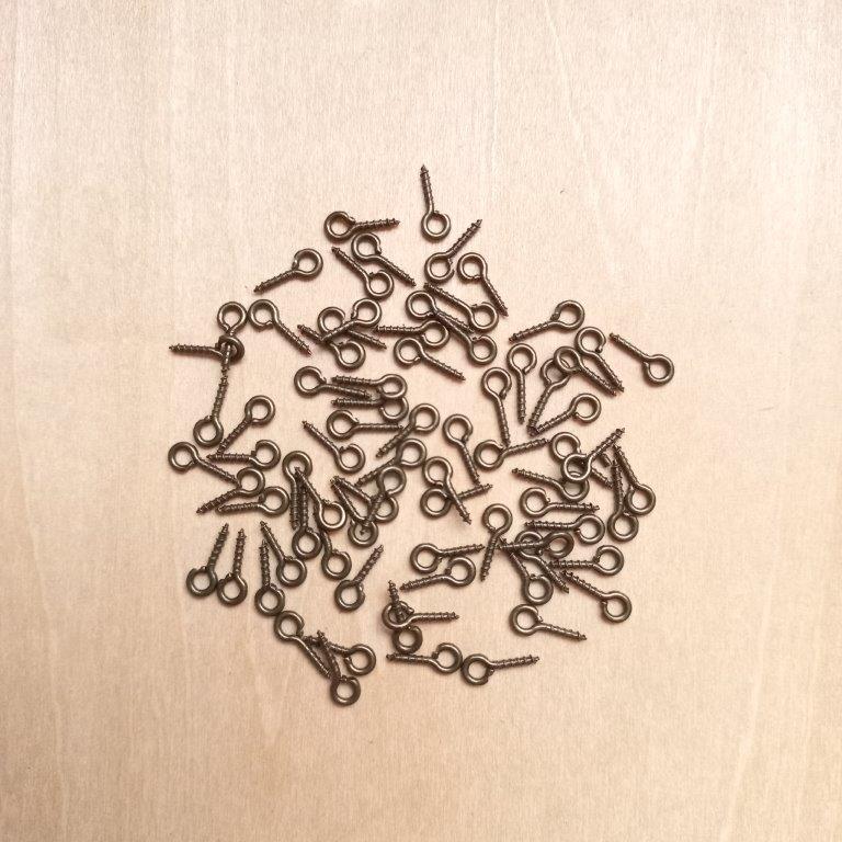 Antique Bronze Eye Pin Peg Bails 10x4x1mm per 100pc