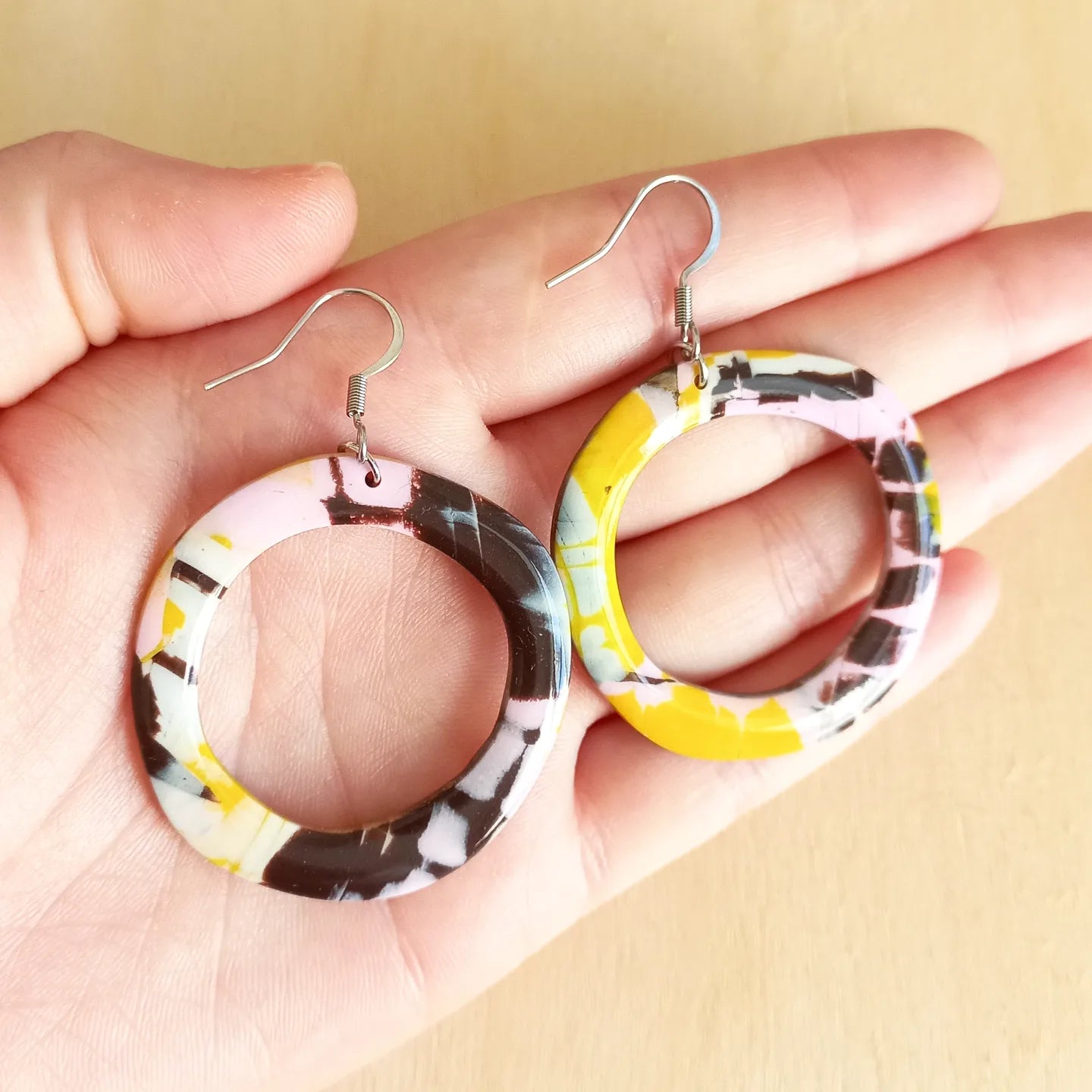 Rustic hoop Earrings