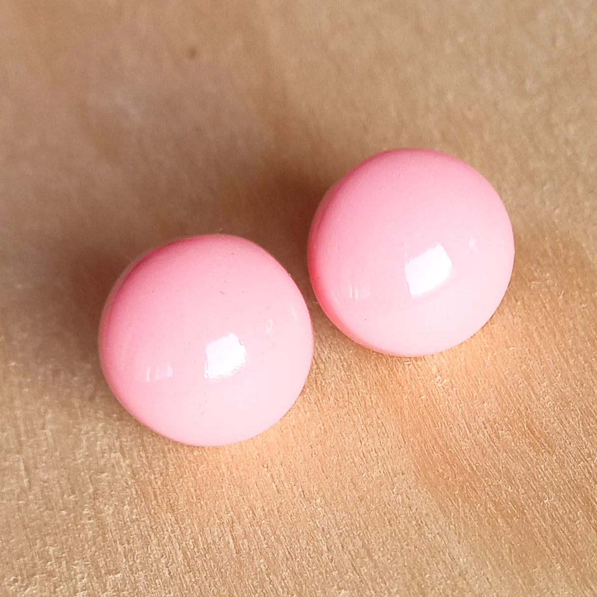 Pink Sphere Studs