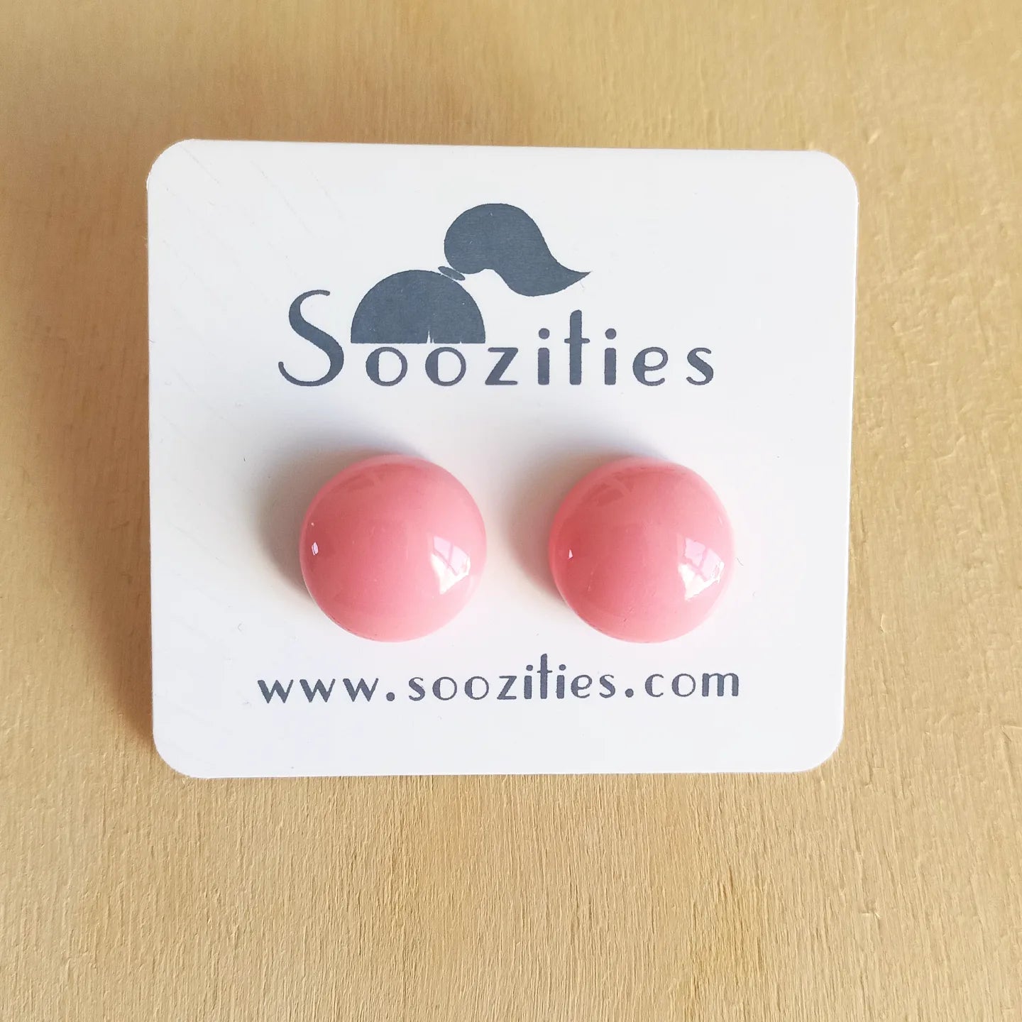 Pink Sphere Studs