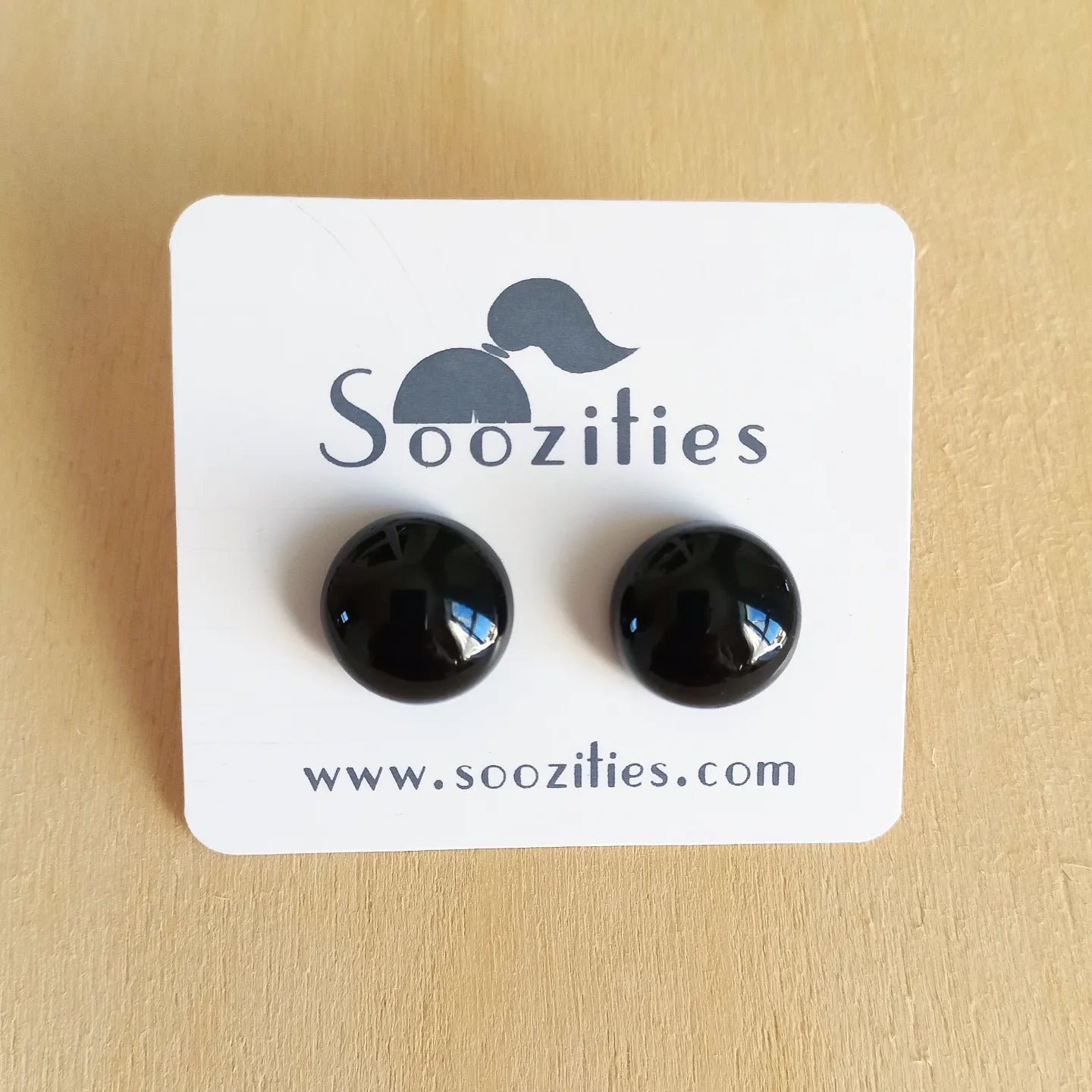 Black Sphere Studs