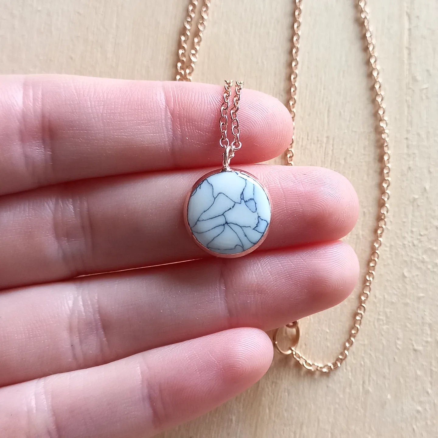 Rose Gold Marble Jewellery Set