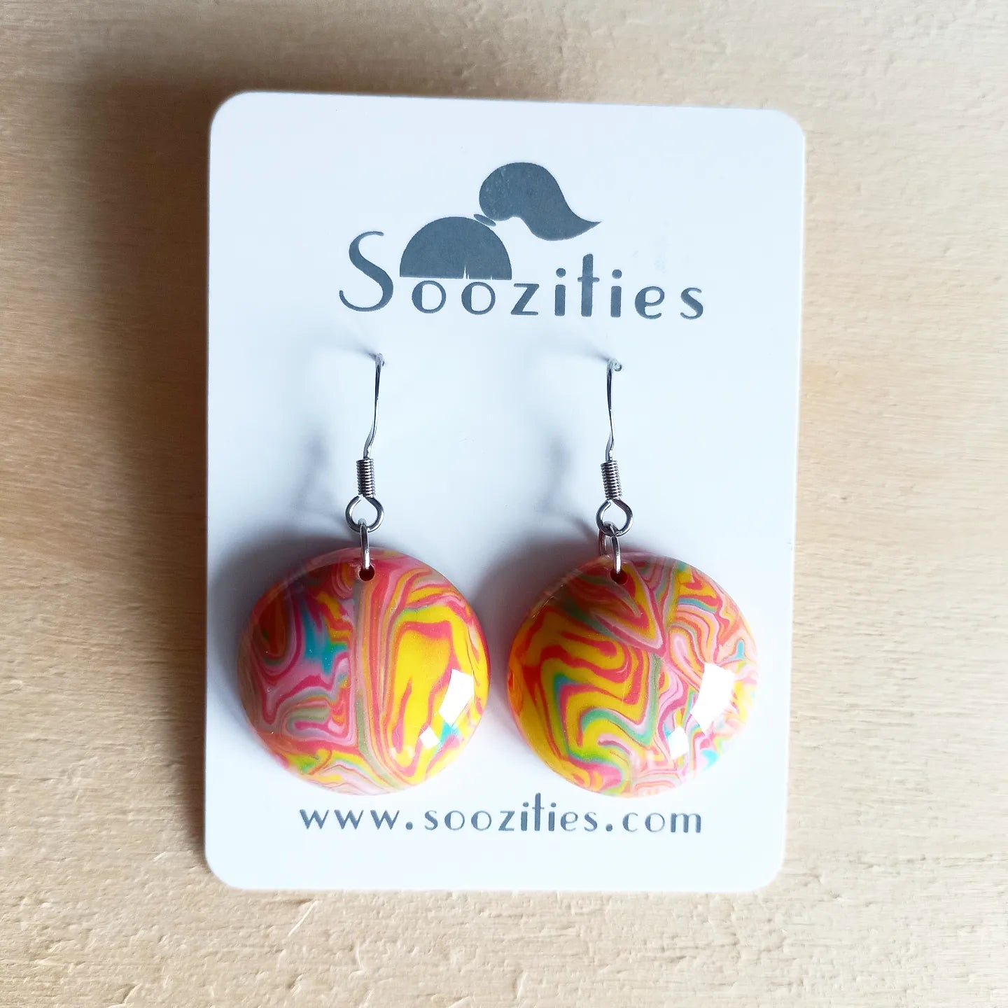 Abstract Half Sphere Earrings - Unique Item