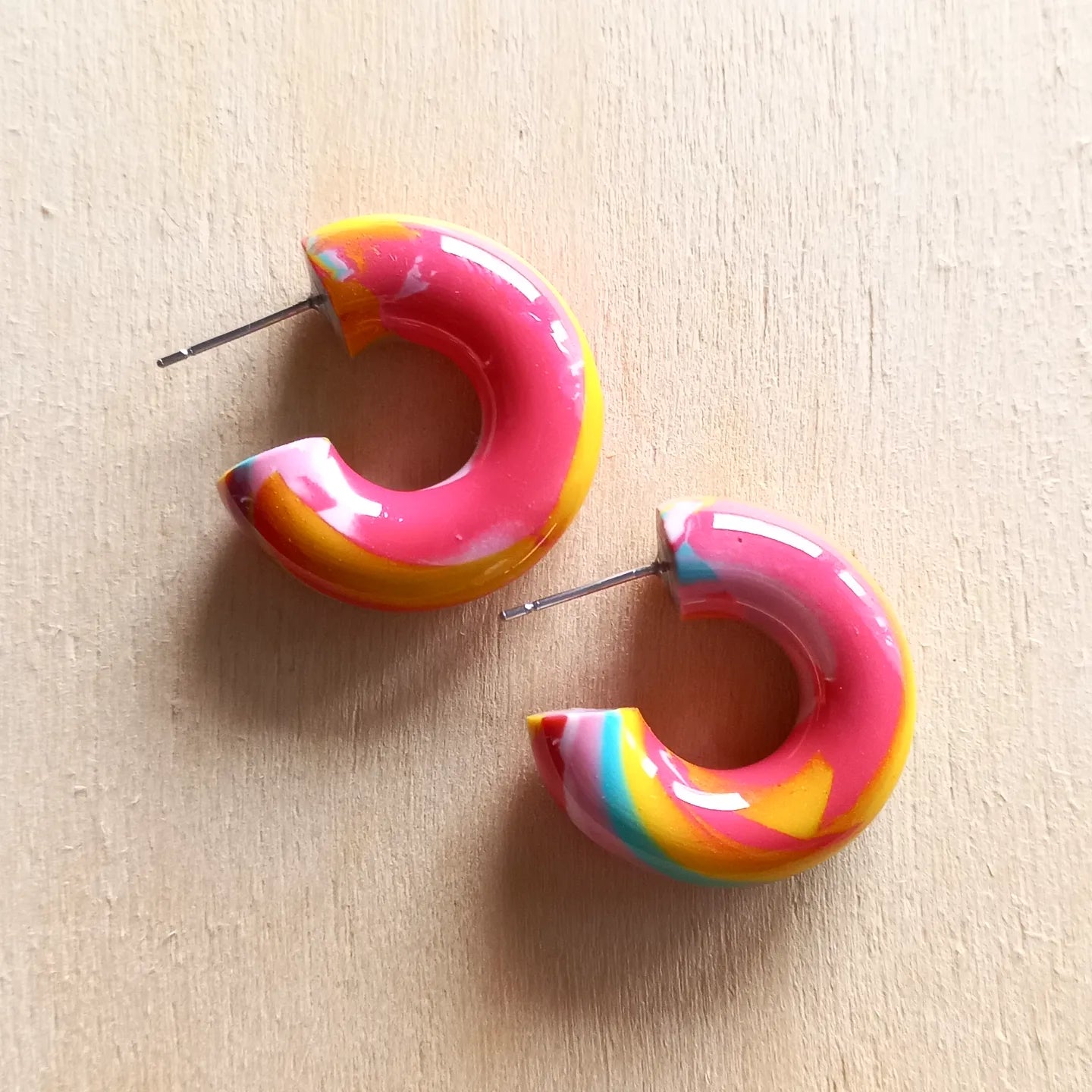 Colorful Hippie Hoops Medium - Unique Item