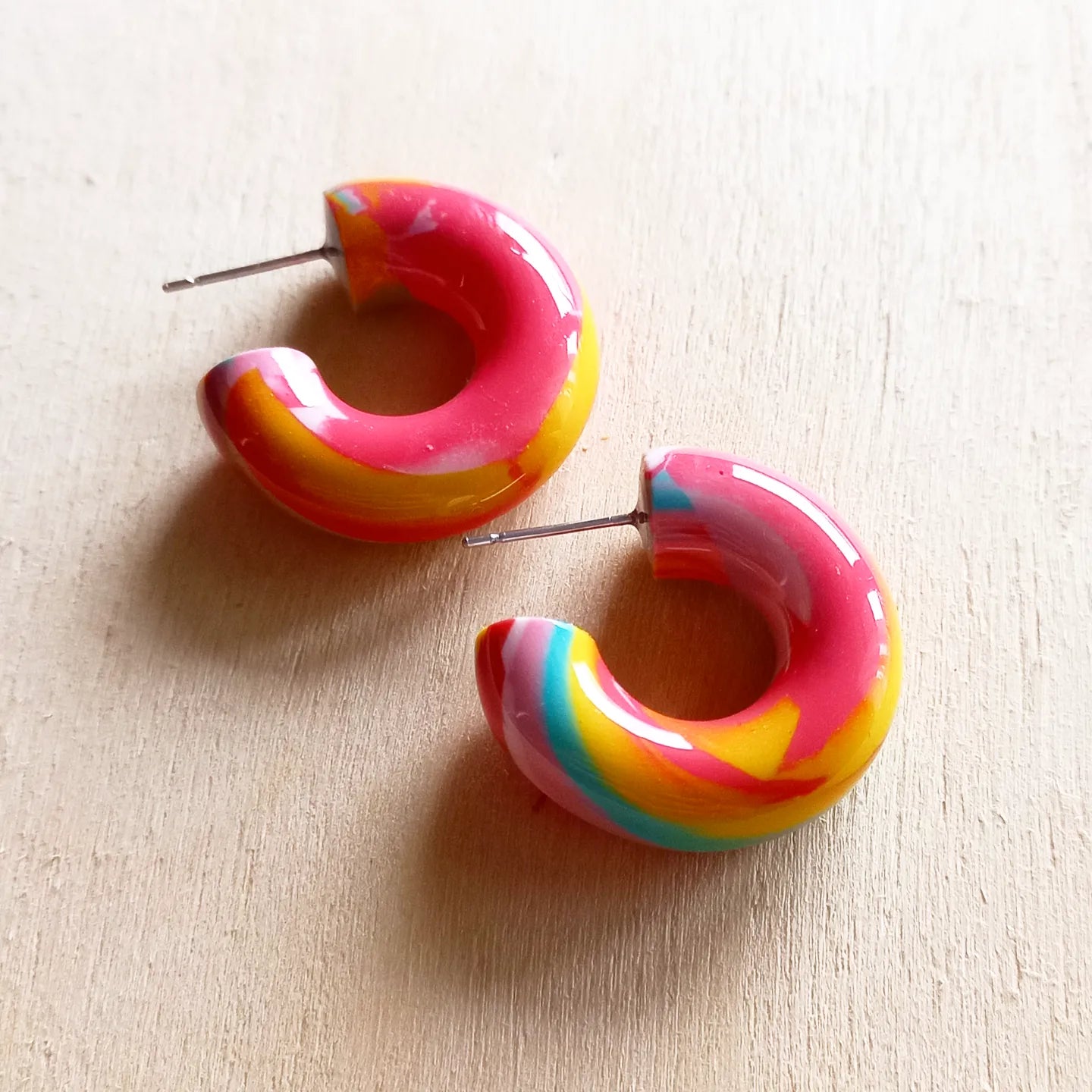 Colorful Hippie Hoops Medium - Unique Item