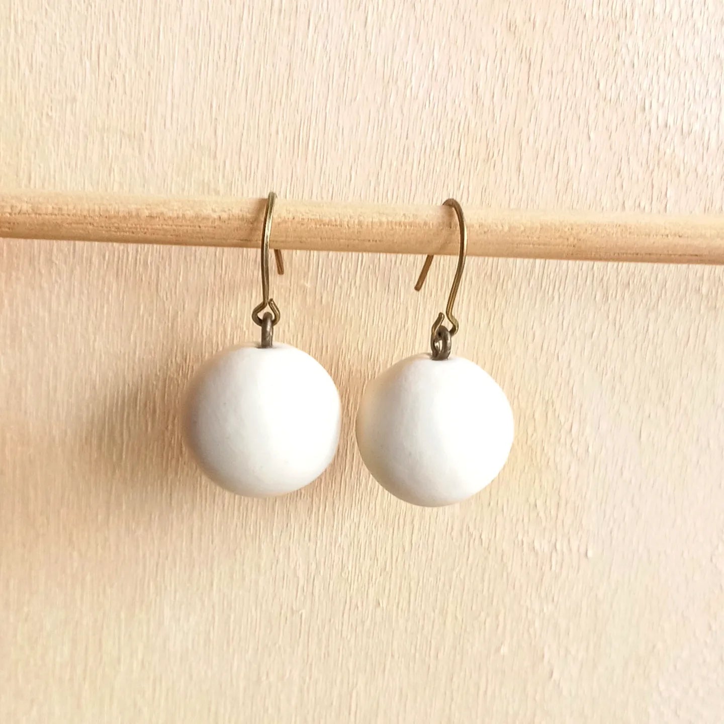Ivory Ball Earrings