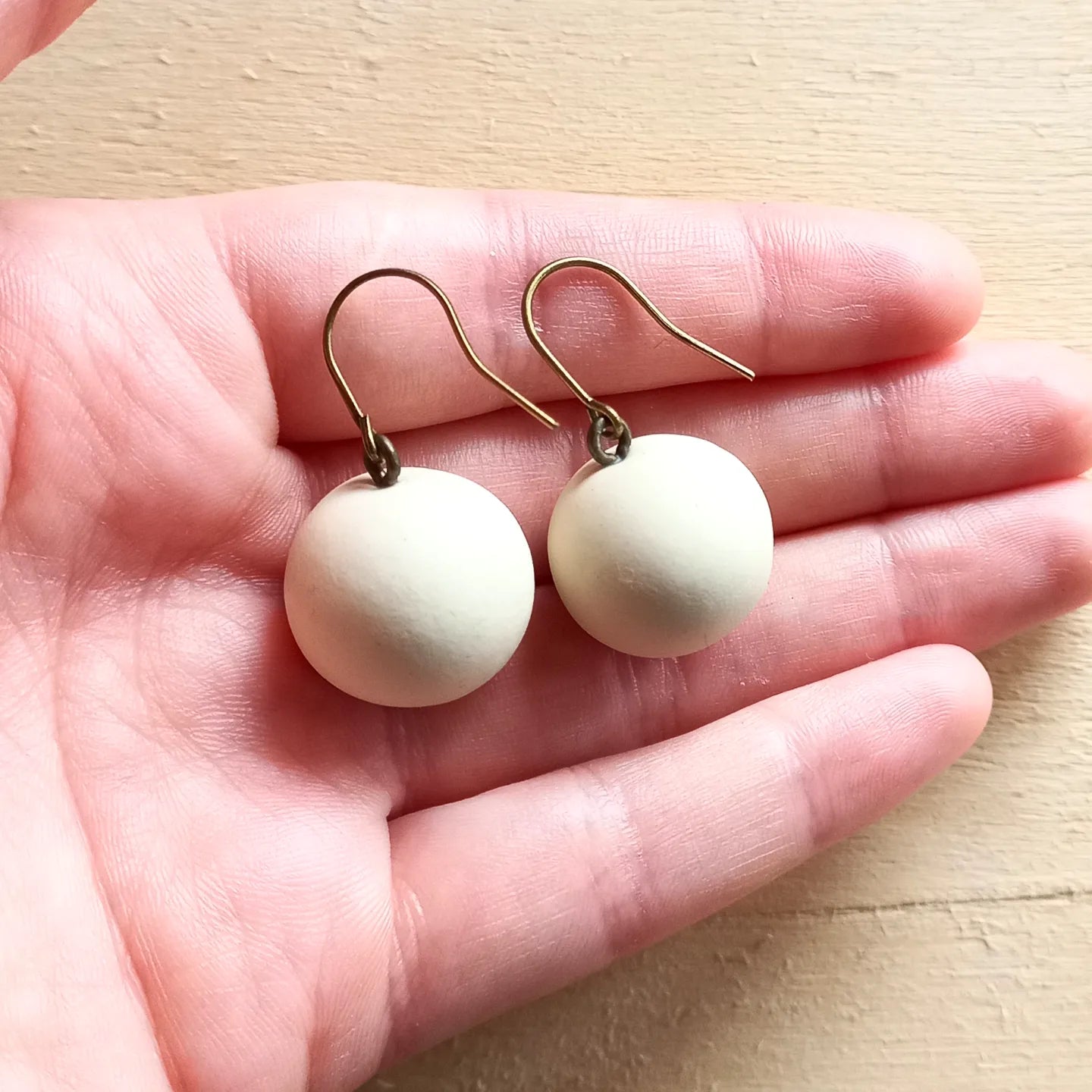 Ivory Ball Earrings