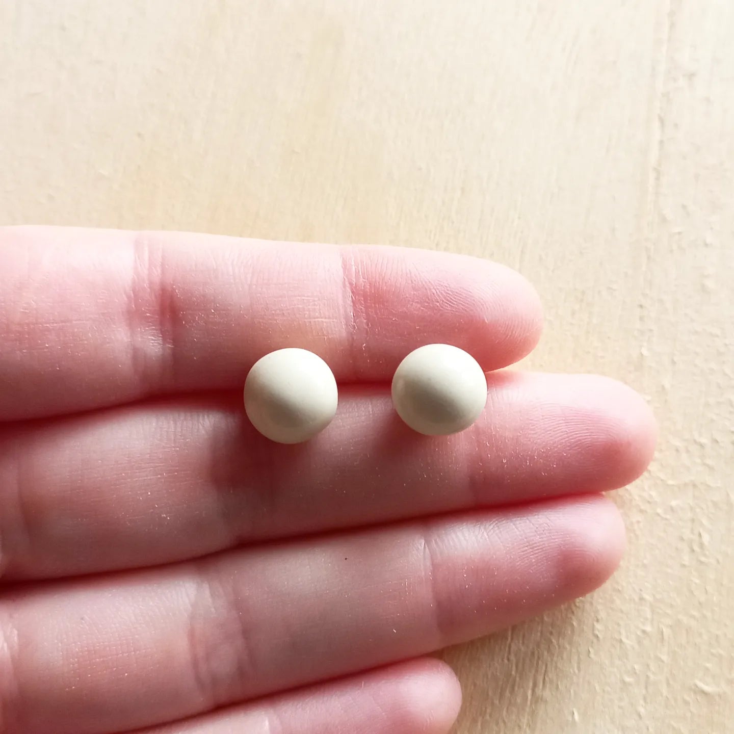 Ivory Ball Studs