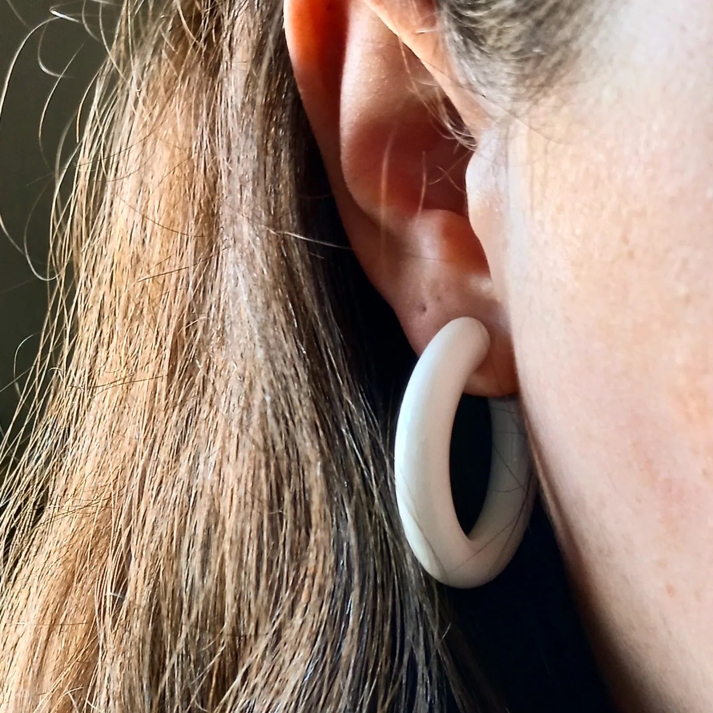 White Hoops Large