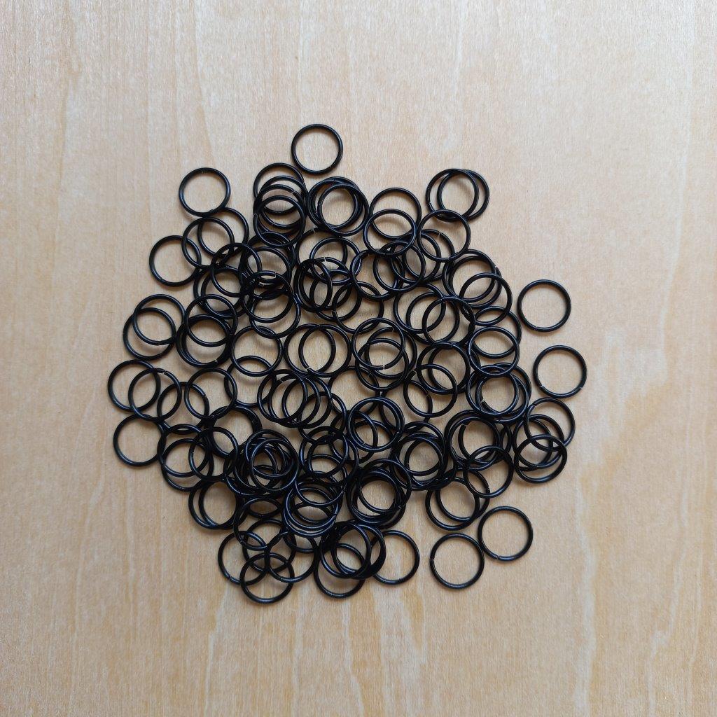 Black Jump Rings 10x1mm per 20pcs