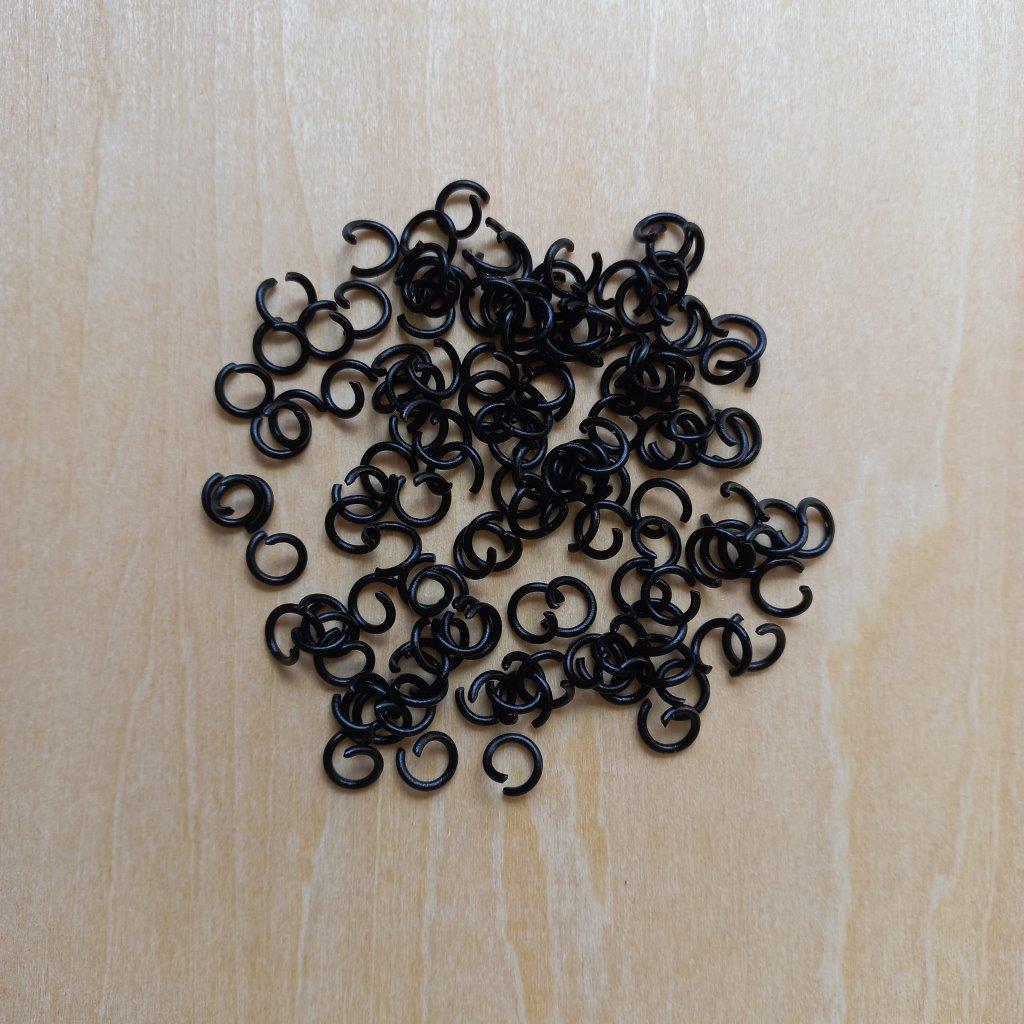Black Jump Rings 8.5x1.2mm per 20pcs