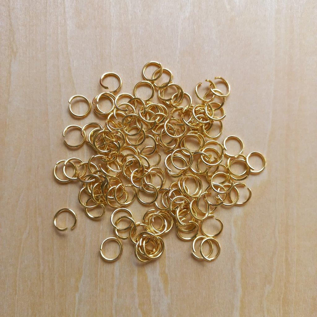 24k Gold Plated Stainless Steel Jump Rings 10x1.2mm per 20pcs