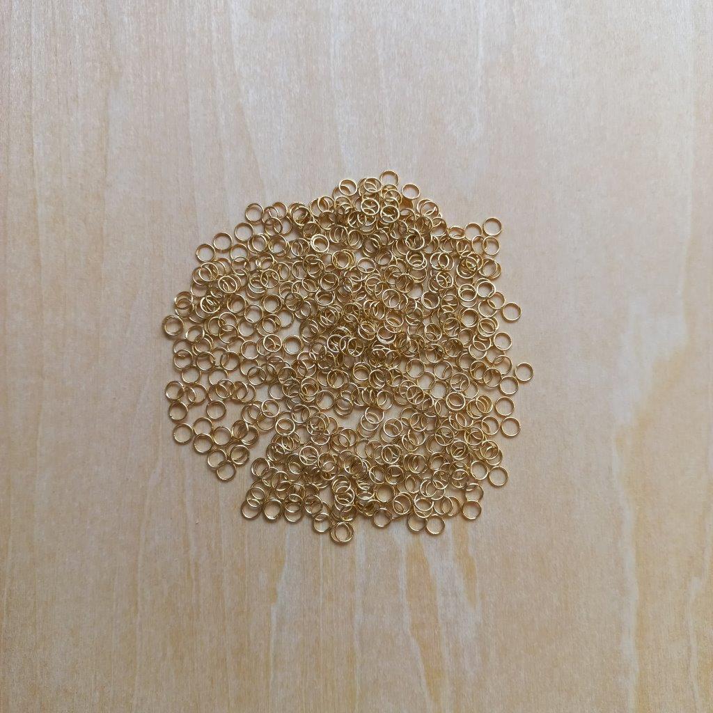 18k Gold Plated Stainless Steel Jump Rings 4x0.5mm per 20pcs