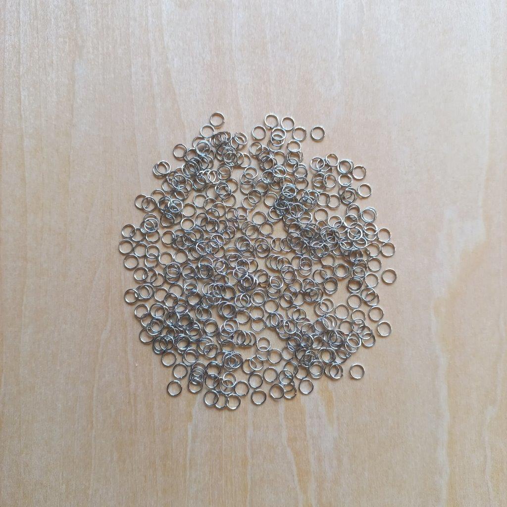 Platinum Jump Rings 4x0.5mm per 20pcs
