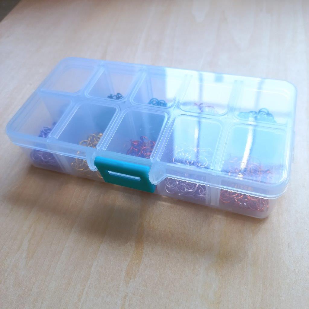 10 Colors 1000pcs Aluminum Jump Rings 6x0.8mm per container