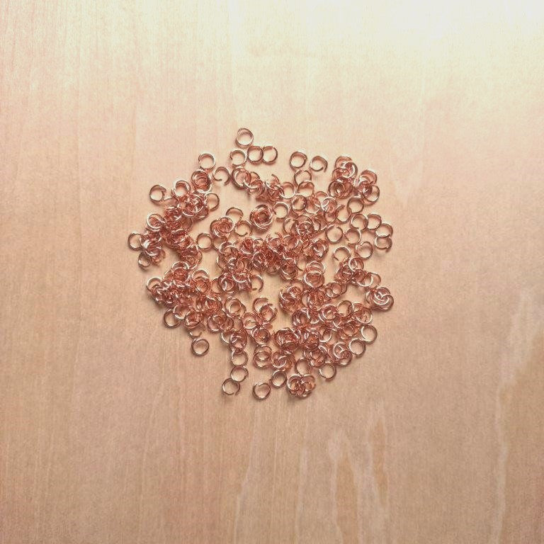 Rose Gold Jump Rings 5x0.7mm per 20pcs