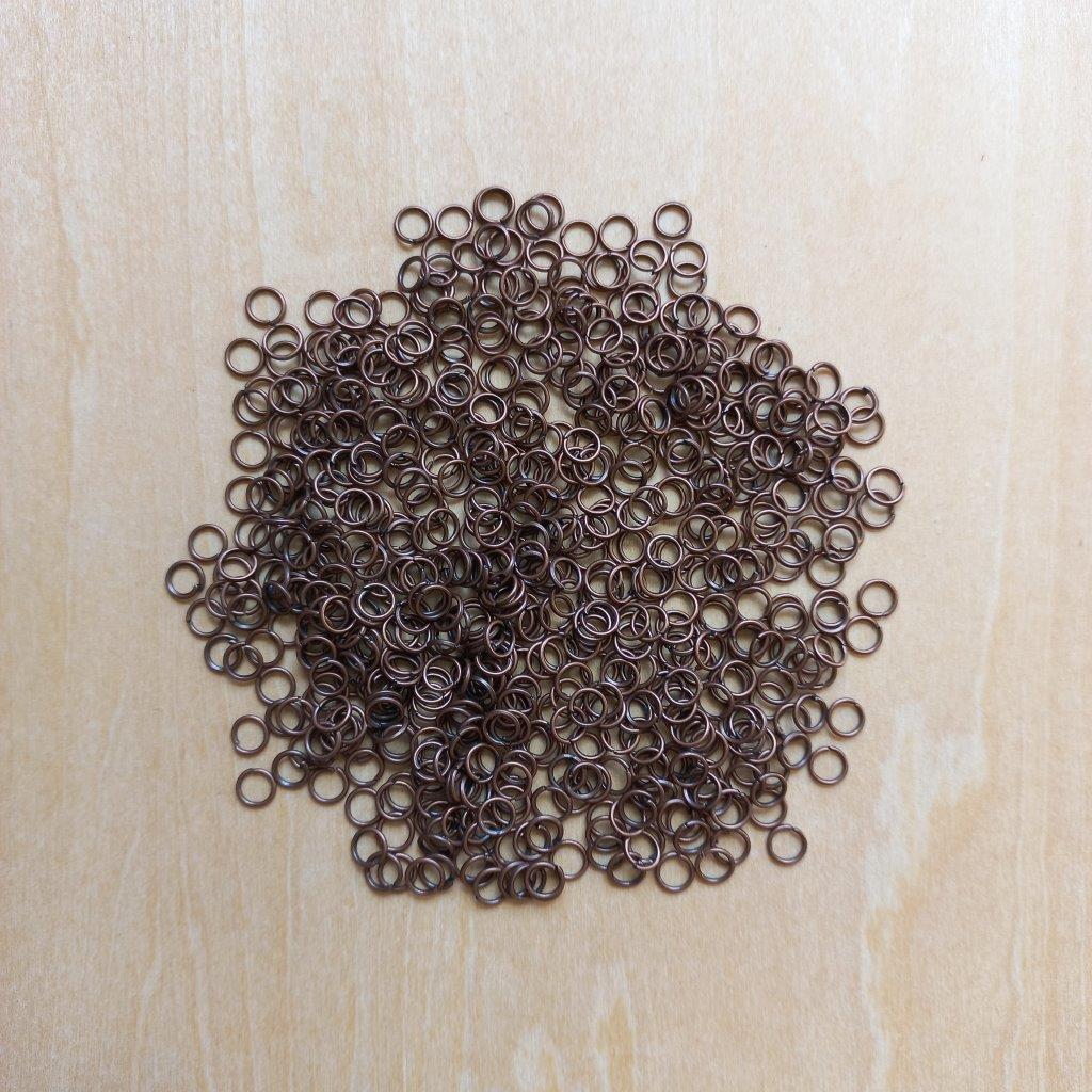 Red Copper Jump Rings 5x0.7mm per 20pcs